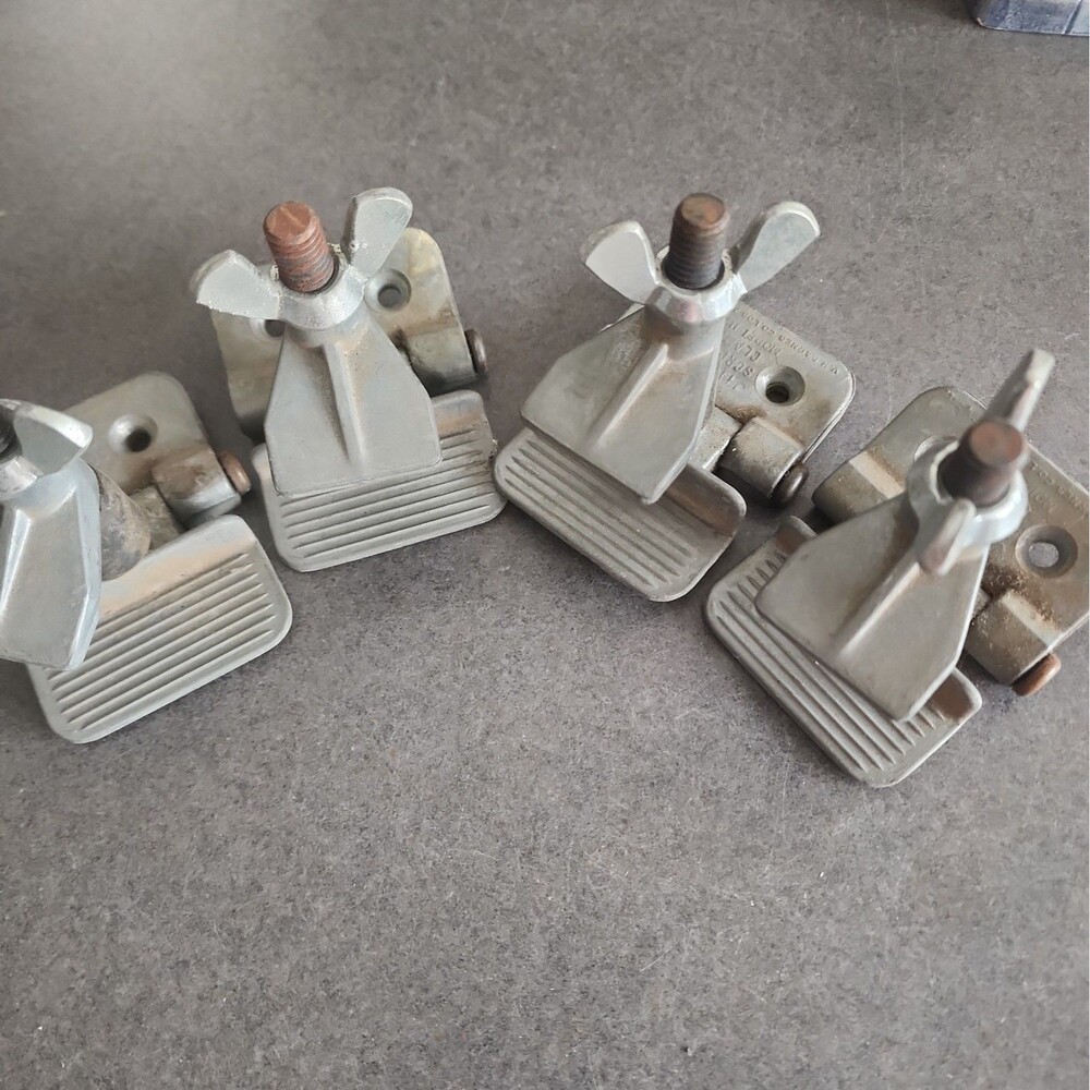 Vintage Jiffy Screen Printing Hinge Clamps Model No 2 V.H. Barnes Co LA Heavy